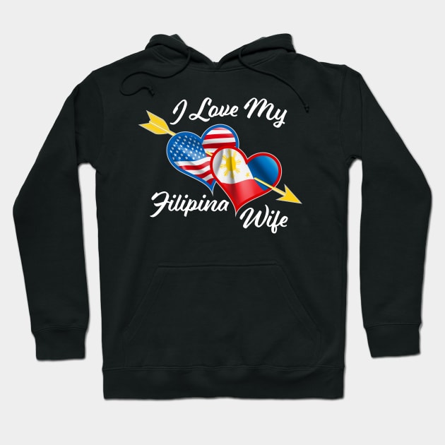 Pinoy Pride - I Just Love My Filipina Wife print product Hoodie by Vector Deluxe